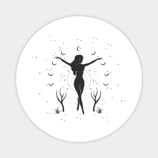 Night Moon Goddess Magnet